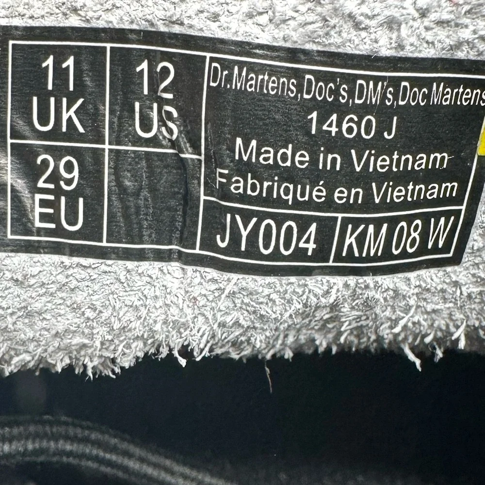 Dr Martens 1460 White Boots Youth‎ Sz 12